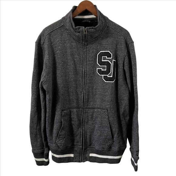 Vintage Sean John Full Zip Grey Men's Sweatshirt Jacket Size Large - Picture 1 of 5